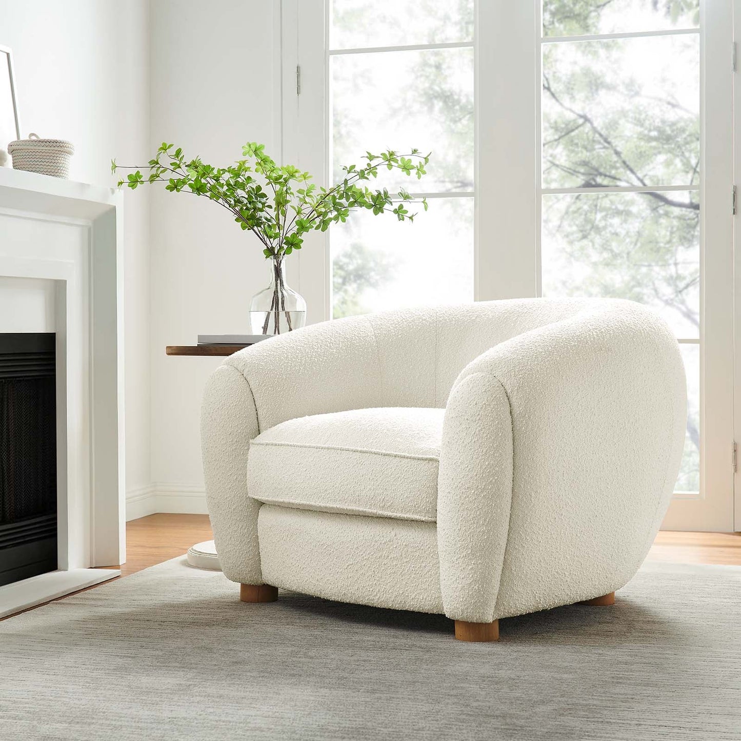 Abundant Boucle Upholstered Fabric Armchair By Modway | Armchairs |