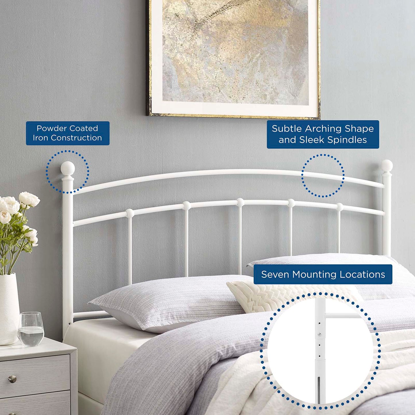 Abigail Full Metal Headboard By Modway - MOD-6157 | Headboards - 24