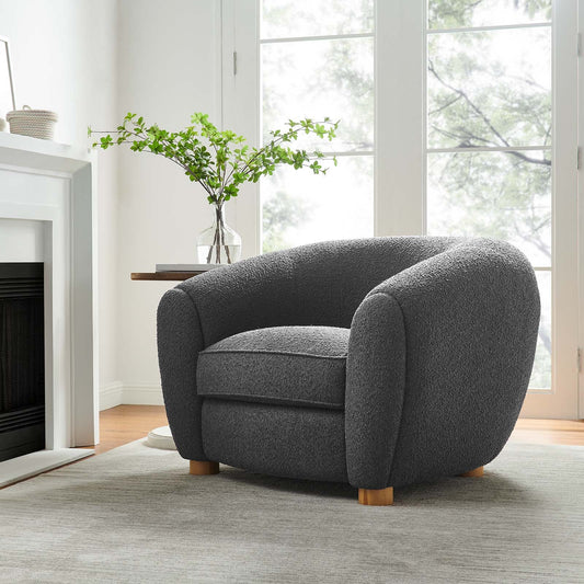 Abundant Boucle Upholstered Fabric Armchair By Modway | Armchairs